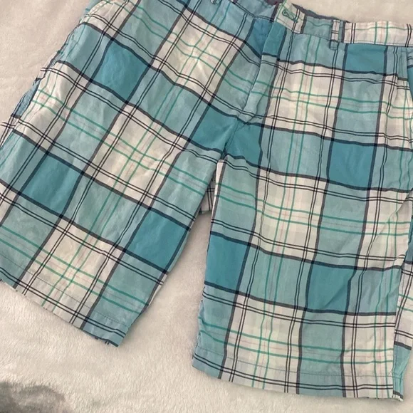 Sky blue and white plaid Merona shorts - Picture 4 of 17